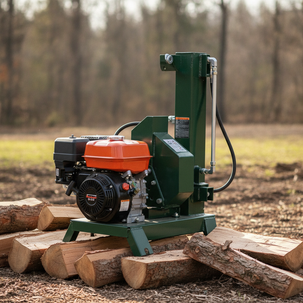 small Log Splitter equipment, no person